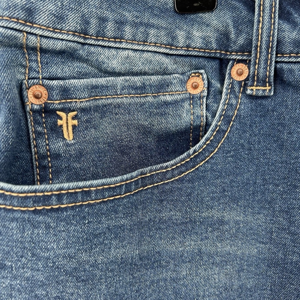 Frye Jeans Womens 16/34 High Rise Straight Dark  Amari Wash Denim Uncuffed NWT - Picture 4 of 10